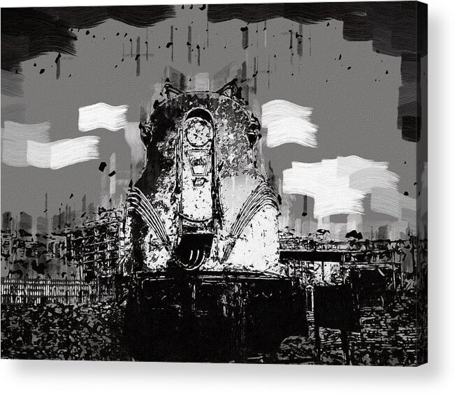 Gg-1 Acrylic Print featuring the mixed media GG-1 Electric Locomotive by Christopher Reed