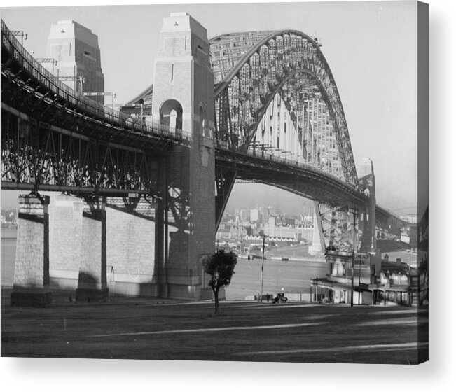 Architectural Feature Acrylic Print featuring the photograph Harbour Bridge by Fox Photos