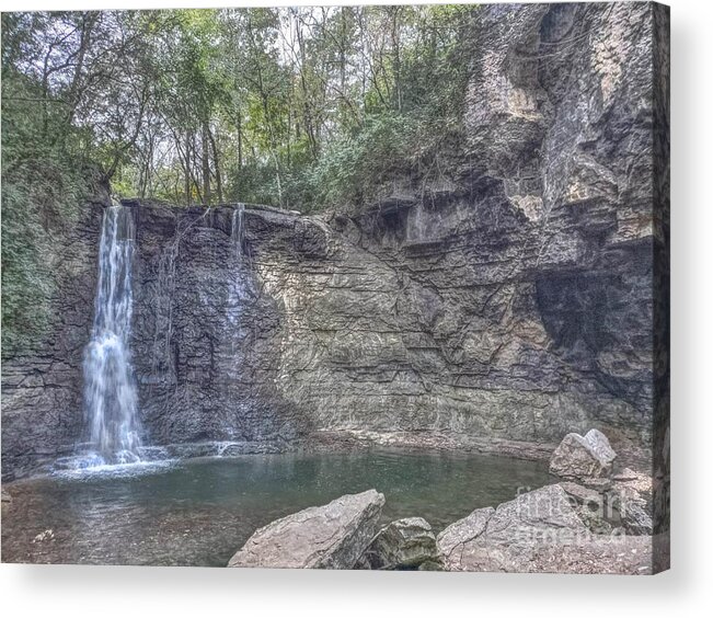 Waterfalls Acrylic Print featuring the photograph Hayden Falls by Jeremy Lankford