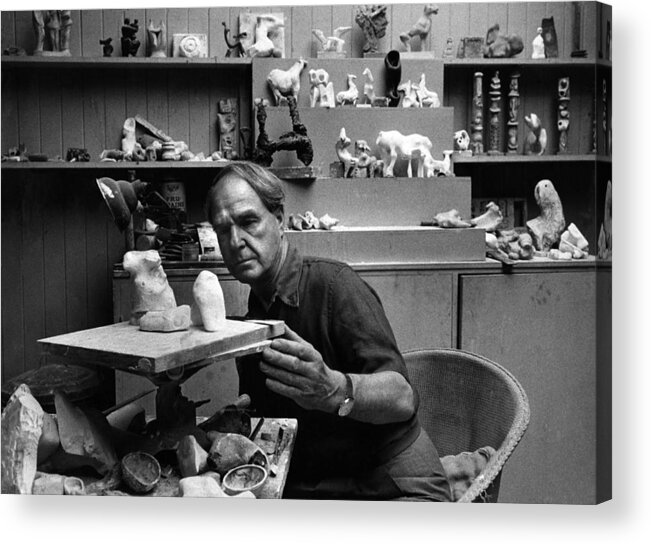 Artist Acrylic Print featuring the photograph Henry Moore by Sanford Roth
