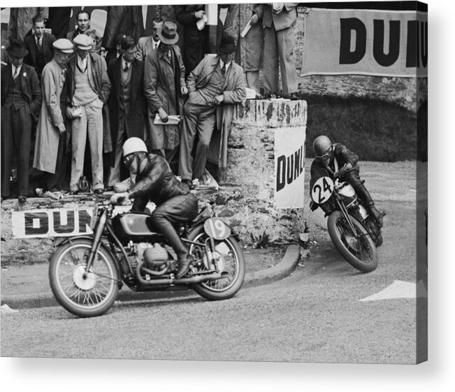 Motorcycle Racing Acrylic Print featuring the photograph Isle Of Man Tt Race by Fox Photos