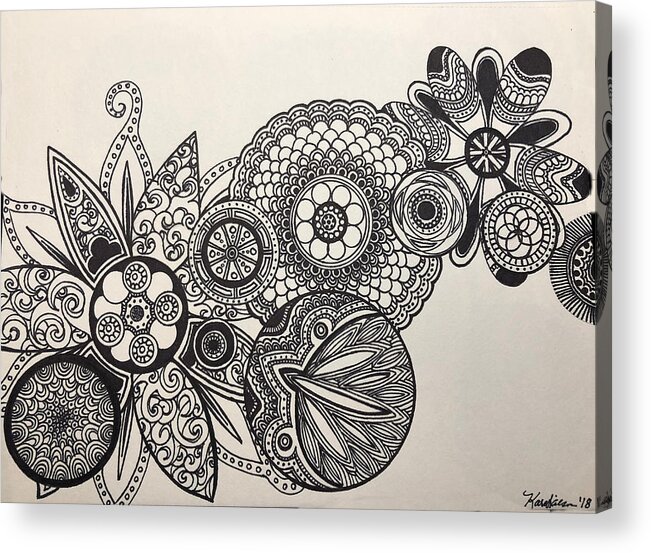  Acrylic Print featuring the drawing Kaleidoscope by Kara Wilson