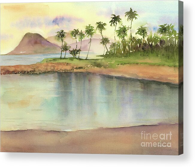 Hawaii Acrylic Print featuring the painting Ko Olina by Amy Kirkpatrick