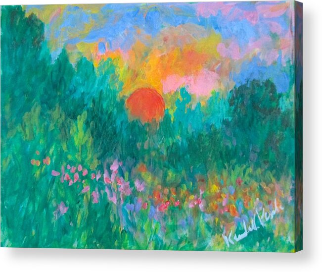 Kendall Kessler Acrylic Print featuring the painting Layers of Light by Kendall Kessler