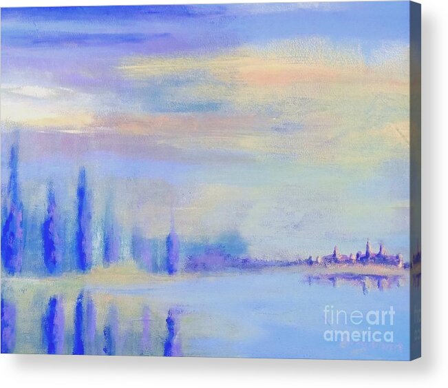 Loire Acrylic Print featuring the painting Loire Impressions by Petra Burgmann