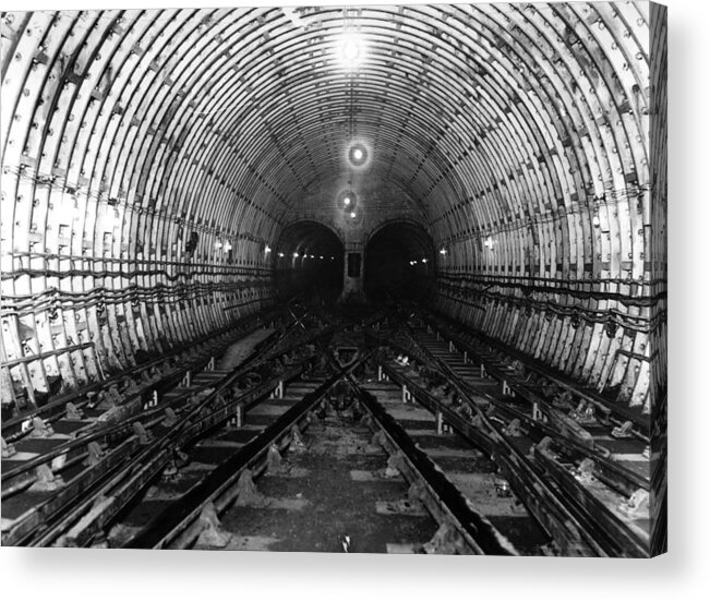 Rail Transportation Acrylic Print featuring the photograph London Underground by Hulton Archive