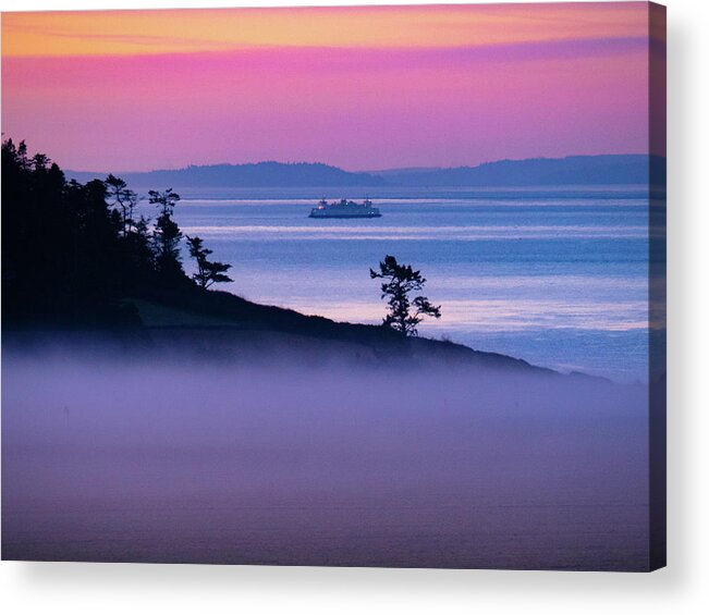 Ferry Acrylic Print featuring the photograph Magical Morning Commute by Leslie Struxness