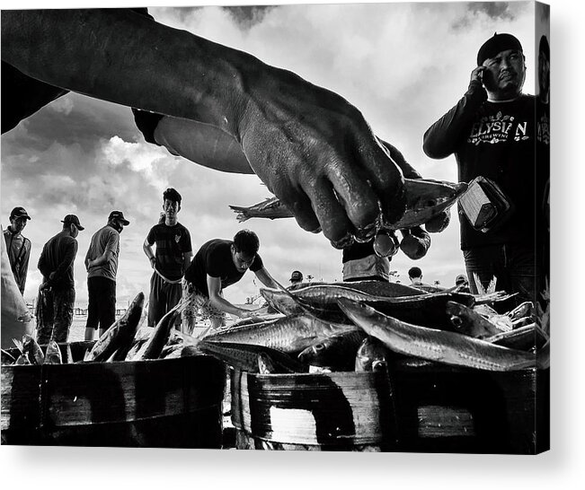  Acrylic Print featuring the photograph Market Fish by Thaib Chaidar