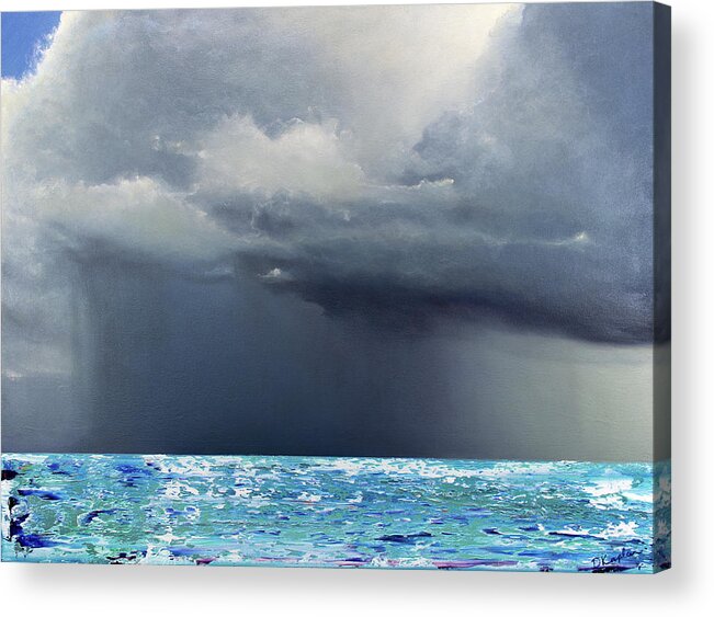 Derek Kaplan Acrylic Print featuring the painting Opt.26.19 'Storm' by Derek Kaplan