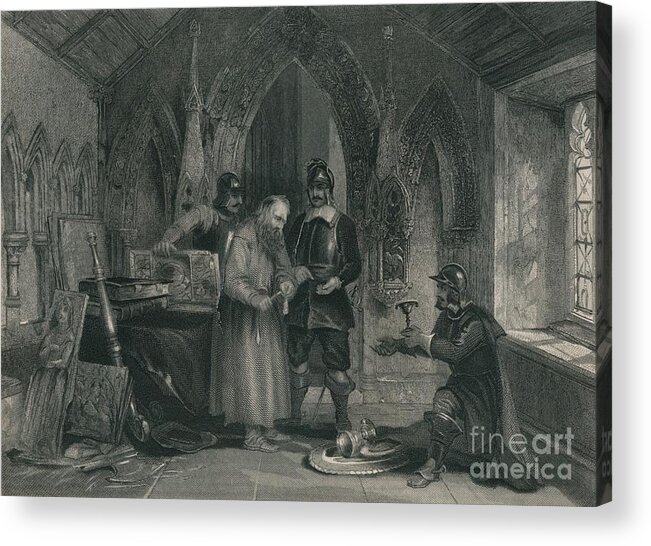 Engraving Acrylic Print featuring the drawing Plunder Of Monasteries by Print Collector