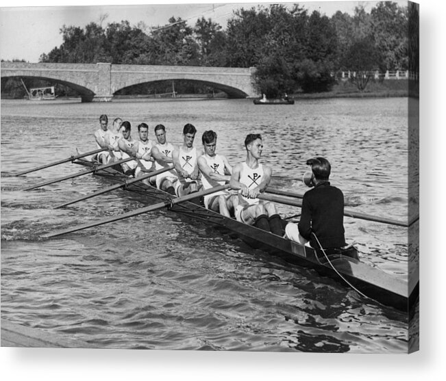 1930-1939 Acrylic Print featuring the photograph Princeton Crew by General Photographic Agency