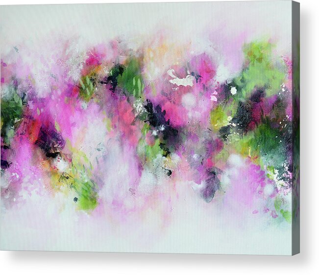 Pink Acrylic Print featuring the painting Promises by Tracy-Ann Marrison