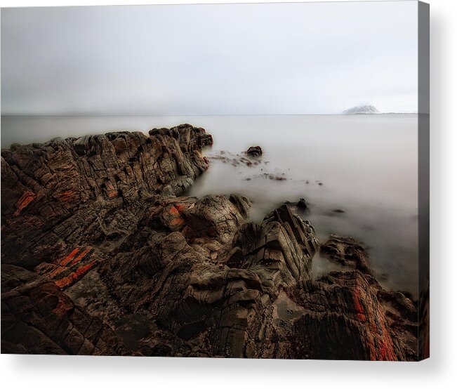 Seascape Acrylic Print featuring the photograph Protrouding Red by John Colbensen