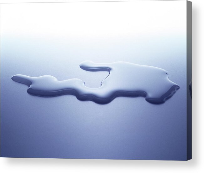 Purity Acrylic Print featuring the photograph Puddle Of Water On White Surface by Nicholas Eveleigh