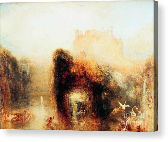 People Acrylic Print featuring the drawing Queen Mabs Cave, 1846. Artist Jmw Turner by Print Collector