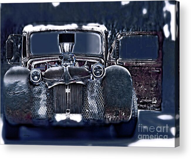 Cars Acrylic Print featuring the mixed media Rat-Rod by DB Hayes