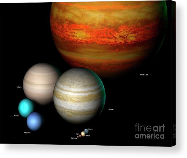 Roxs 42bb Acrylic Print featuring the photograph Roxs 42bb - Largest Exoplanet by Mark Garlick/science Photo Library