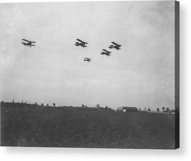 Military Airplane Acrylic Print featuring the photograph Se5 Formation by Spencer Arnold Collection