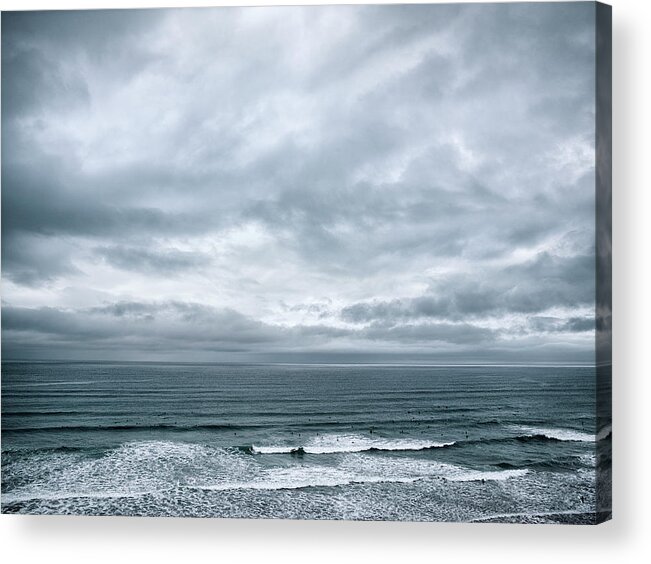 Tranquility Acrylic Print featuring the photograph Seascape Cornwall by Devon Strong