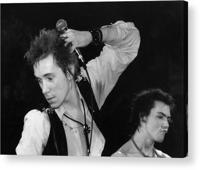 Singer Acrylic Print featuring the photograph Sex Pistols Last Concert by Richard Mccaffrey