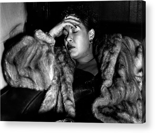 Billie Holiday Acrylic Print featuring the photograph Sleeping Billie by Charles Hewitt