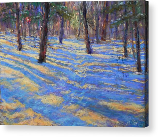 Nature Acrylic Print featuring the painting Snowy Path by Michael Camp