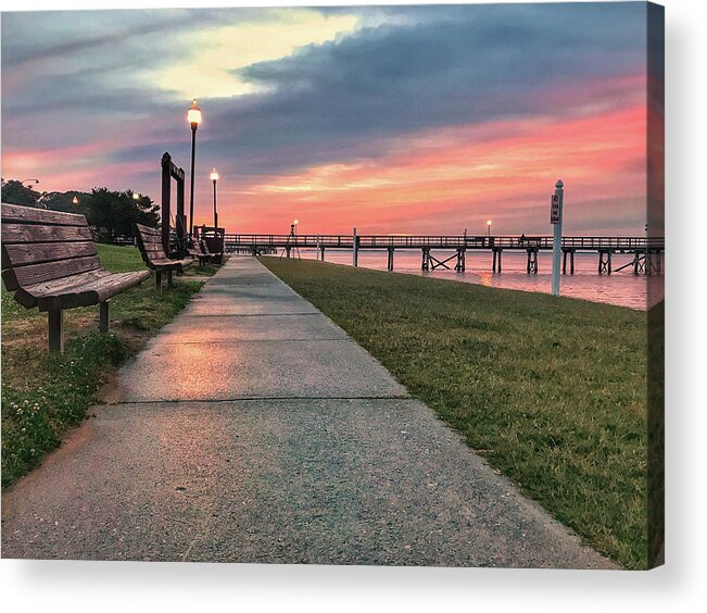 Southport Acrylic Print featuring the photograph Southport Waterfront Park by Nick Noble