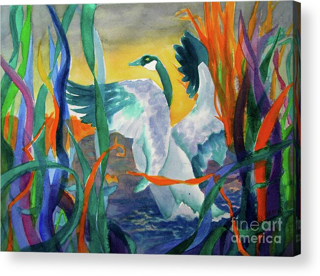 Painting Acrylic Print featuring the painting Take Off by Kathy Braud