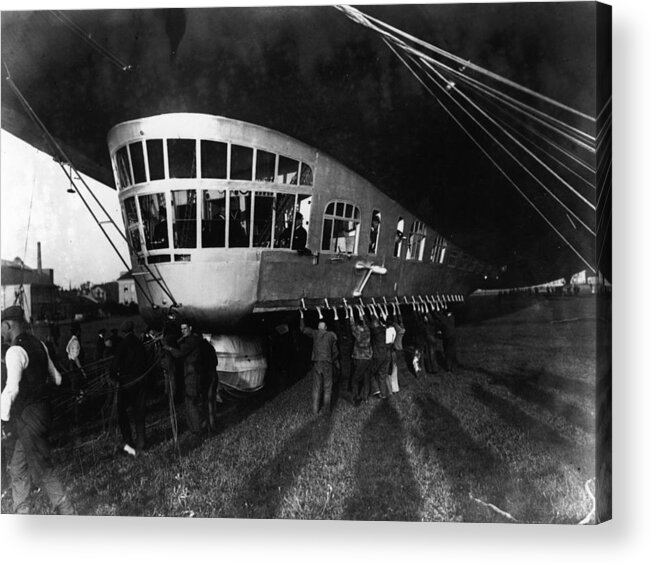 Crowd Acrylic Print featuring the photograph The Graf Zeppelin by Fox Photos