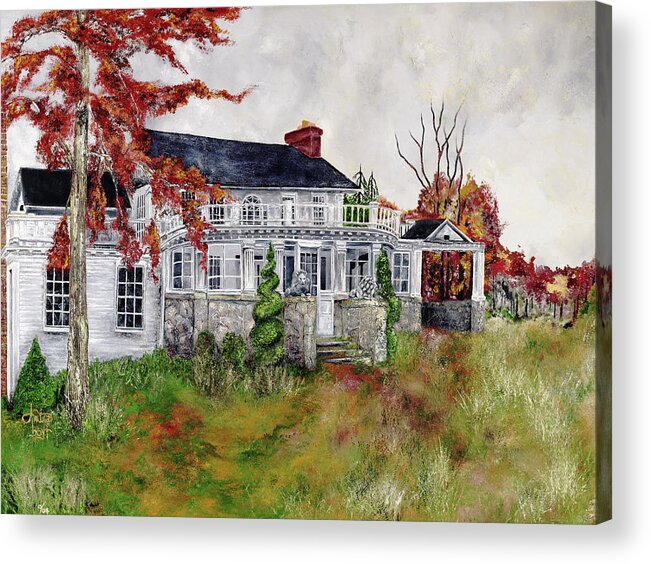 Historical Architecture Acrylic Print featuring the painting The Inhabitants by Anitra Boyt