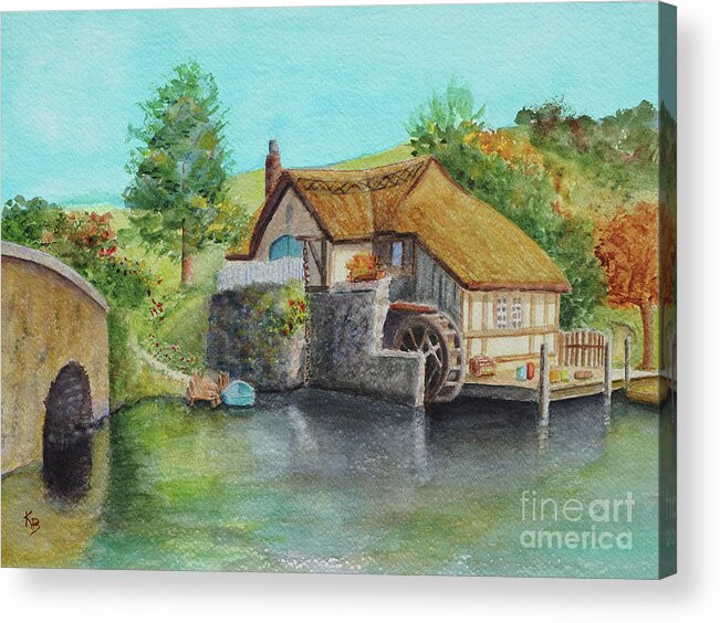 New Zealand Acrylic Print featuring the painting The Shire by Karen Fleschler