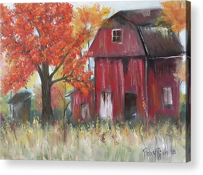 Barn Acrylic Print featuring the photograph The Abandoned Barn by Roxy Rich