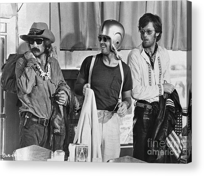 Young Men Acrylic Print featuring the photograph Three Of The Stars In Easy Rider by Bettmann