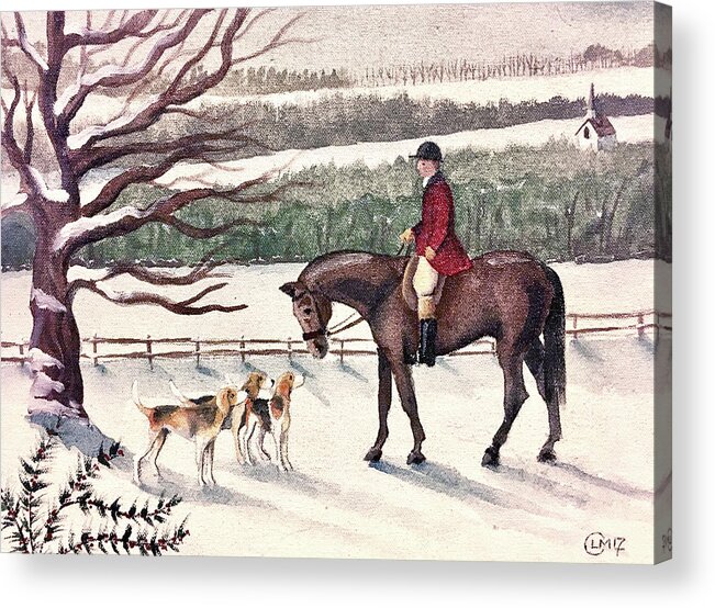 Foxhunt Acrylic Print featuring the painting Tradition and Serenity by Lisa Curry Mair