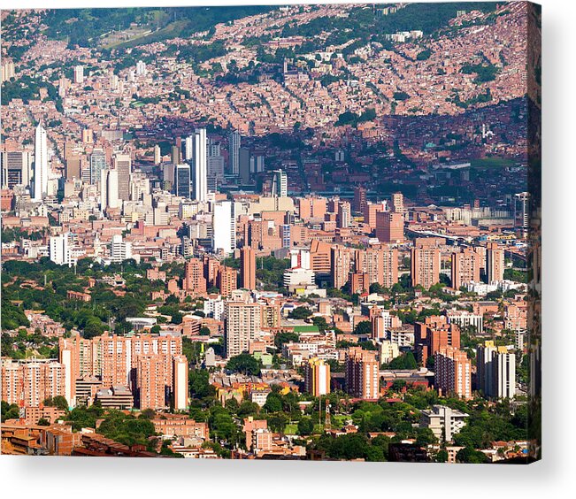Latin America Acrylic Print featuring the photograph View Over Medellin Capital Of Antioquia by Holgs