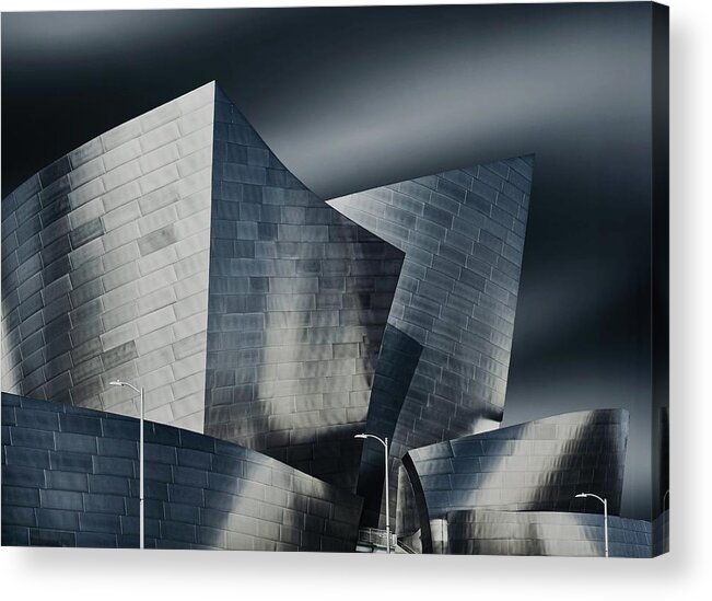Shapes Acrylic Print featuring the photograph Walt Disney Concert Hall - Los Angeles by Arnon Orbach