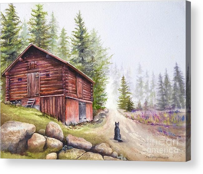 Landscape Acrylic Print featuring the painting Watchdog by Jeanette Ferguson
