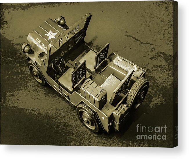 Vintage Acrylic Print featuring the photograph Weathered defender by Jorgo Photography