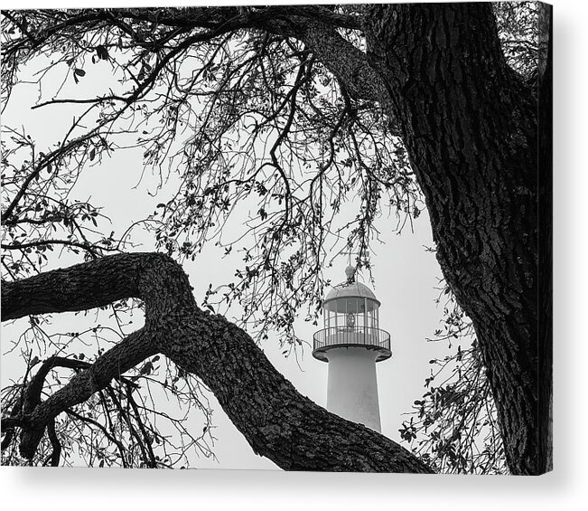 Biloxi Acrylic Print featuring the photograph Biloxi Lighthouse, Biloxi, Mississippi #1 by Dawna Moore Photography
