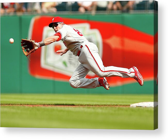 Second Inning Acrylic Print featuring the photograph Chase Utley by Jared Wickerham
