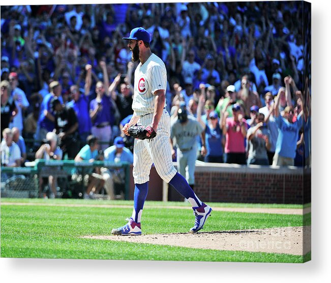 People Acrylic Print featuring the photograph Jake Arrieta by David Banks