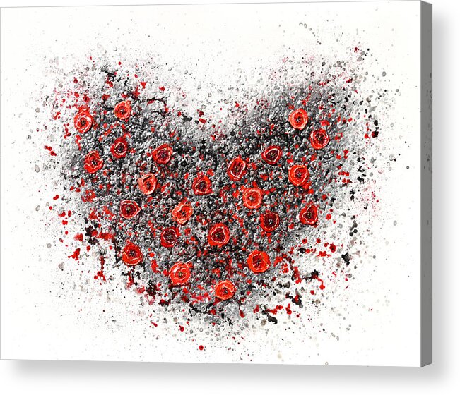 Heart Acrylic Print featuring the painting One Love by Amanda Dagg