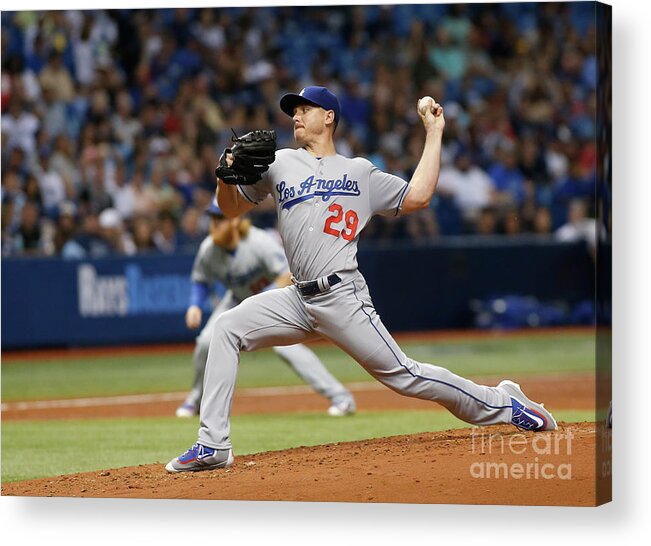 People Acrylic Print featuring the photograph Scott Kazmir #1 by Brian Blanco