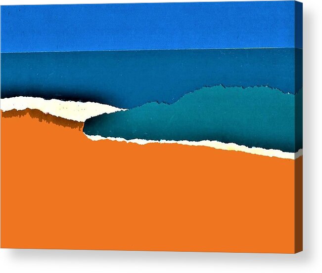 Seascape Acrylic Print featuring the painting Terrain #3 #1 by Michael Baroff