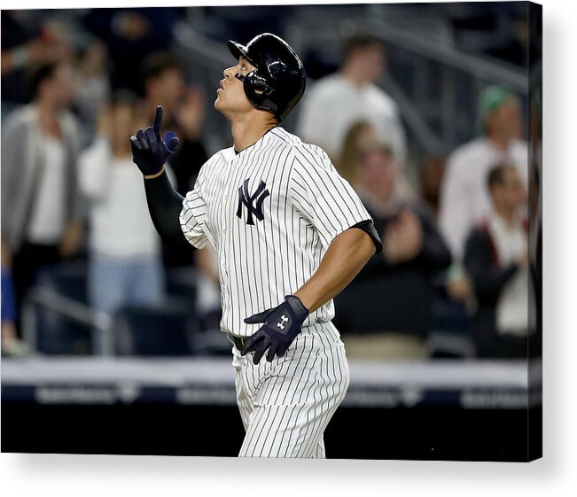 Three Quarter Length Acrylic Print featuring the photograph Aaron Judge by Elsa