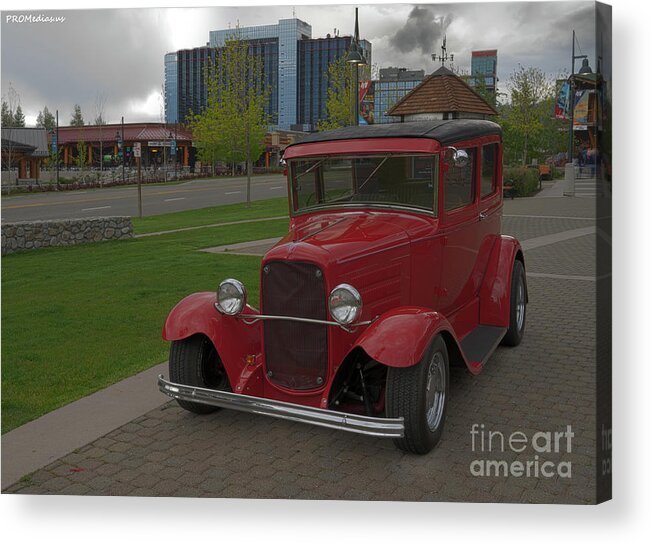 1931 Ford Model A Deluxe Tudor Acrylic Print featuring the photograph 1931 Ford Model A Deluxe Tudor 2 door by PROMedias US