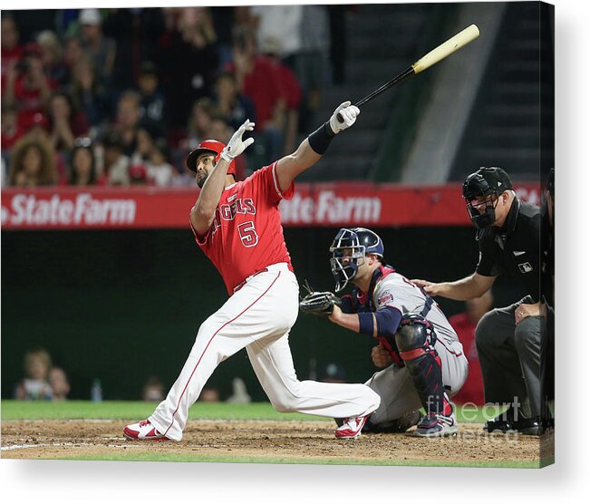 People Acrylic Print featuring the photograph Albert Pujols by Stephen Dunn