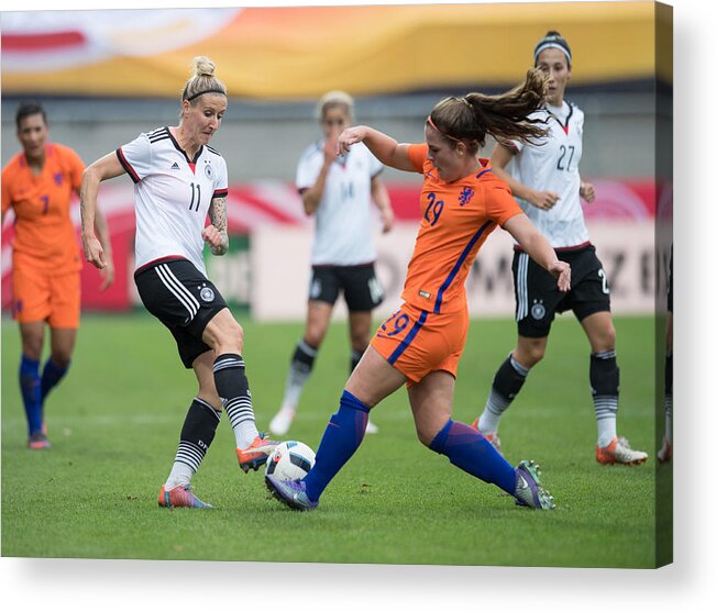International Match Acrylic Print featuring the photograph Germany v Netherlands - Women's International Friendly #2 by Daniel Kopatsch