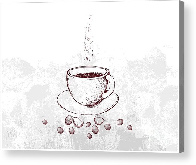 A cup of hot coffee print by Editors Choice