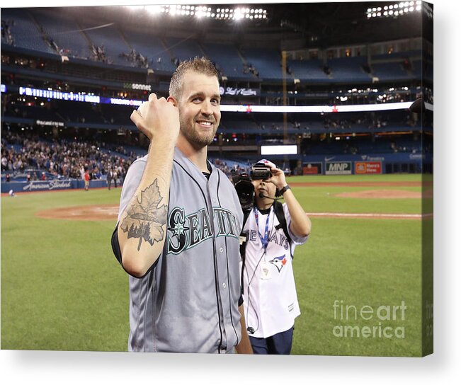 People Acrylic Print featuring the photograph James Paxton #2 by Tom Szczerbowski
